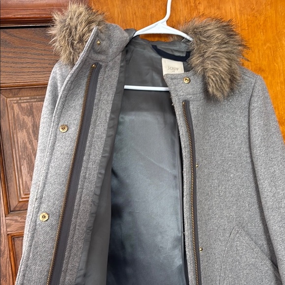 J Crew Gray Wool Coat - Picture 3 of 4